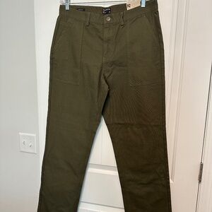 Frank & Oak Mens - Joey Fatique Pant Straight Fit In Fatique Green Size 36/34
